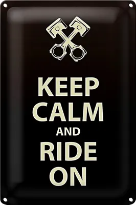 Produktbild von Blechschild Spruch 18x12cm Keep calm and ride on