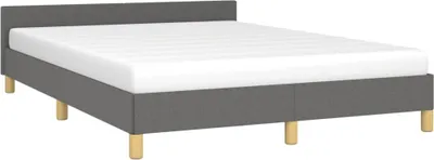Produktbild von Cloris DesignMöbel Klassische Betten - Grau Bettgestell - Doppelbett ohne Matratze Dunkelgrau 140x200cm Stoff Schlichtes2746479