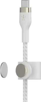 Productafbeelding van Belkin Flex Lightning/USB-C 15W, 3 meter, wit, gecertificeerd (MFi), modelnummer CAA011bt3MWH