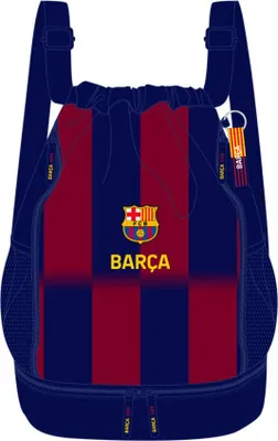 Produktbild von Schulrucksack F.C. Barcelona Blau Granatrot 35 x 40 x 1 cm