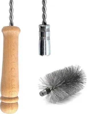 Produktbild von HOLZBRINK Schubstange Kesselstab STARR Holzgriff M12 Länge 100cm + 100 mm Heizkesselbürste Kesselbürsten Ofenbürste Ofenrohr reinigen Reinigungsbürste