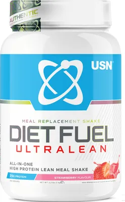Produktbild von USN Diet Fuel Ultralean (1000g) Strawberry Cream - Eiweiße - Mahlzeit-Ersatz