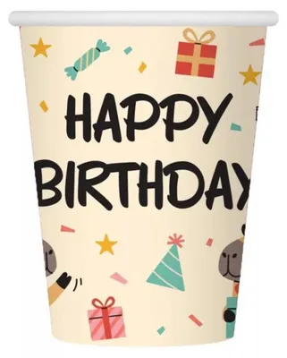 Produktbild von Capybara Party Papierbecher, 6 Stück, 250 ml