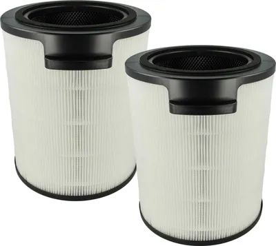 Produktbild von vhbw 2x Aktivkohlefilter Ersatz für Philips FYM86030, FYM860/30, 883486030771 für Luftreiniger - HEPA 13 Luftfilter Schwarz Weiß