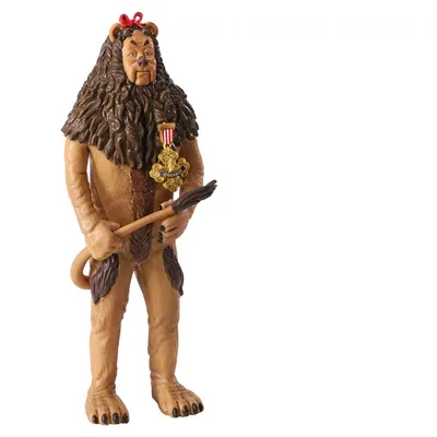 Produktbild von Noble Collection Der Zauberer von Oz Bendyfigs Biegefigur Cowardly Lion (with his Badge of Courage) 19 cm NOB3041