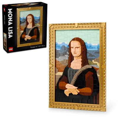 Zdjęcie produktu dla LEGO Art Mona Lisa, Dzieło Sztuki do Zbudowania z Klocków, Zestaw dla Dorosłych Fanów: Kreatywne Hobby, Dekoracje na Ścianę i Ozdoba do Biura, Pomysł na Prezent dla Kobiety i dla Mężczyzny, 31213