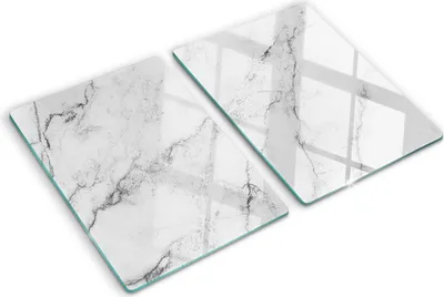 Obrázek produktu pro Kryt varné desky – Kryt na indukční desku – Ochranná skleněná deska – 2x40x52 cm– Skleněné ochranné desky na sporák –Tvrzené sklo –Mramor