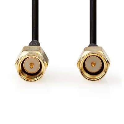 Produktbild von Nedis Antennenkabel - SMA-Stecker - SMA-Stecker - Vergoldet - 50 Ohm - Einzeln geschirmt - 1.00 m - Rund - PVC - Schwarz - Umschlag