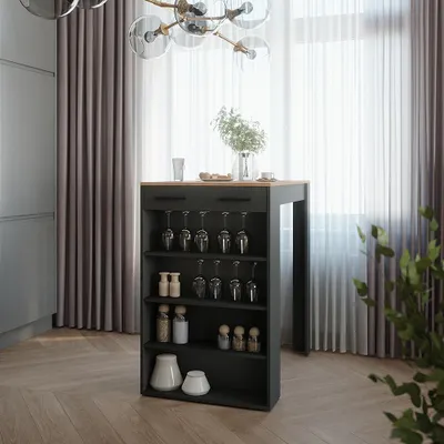 Zdjęcie produktu dla Stół barowy Vicco Repose Złoty dąb power/antracyt 67 x 100 cm, Model 55345