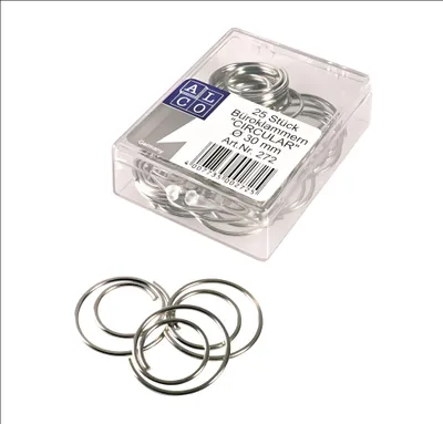 Produktbild von Büroklammern CIRCULAR, spiralförmig, rund, glanzvernickelt, Ø 30 mm, Dose à 25 Stück