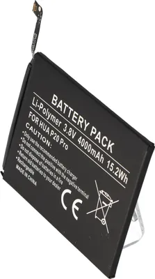 Produktbild von Akku passend für Huawei P20 Pro, Li-Polymer, 3,8V, 4000mAh, 15,2Wh, built-in, ohne Werkzeug