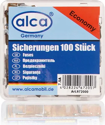 Zdjęcie produktu dla Bezpiecznik alca® Maxi 7,5A 100 sztuk Economy Box