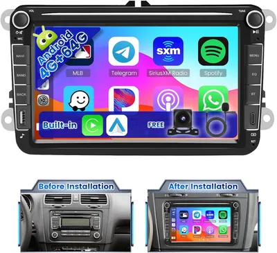 Immagine prodotto di Autoradio 2 DIN - Autoradio Android - Radio multimediale - Centralina autoradio - Radio touchscreen - Schermo HD da 8 pollici