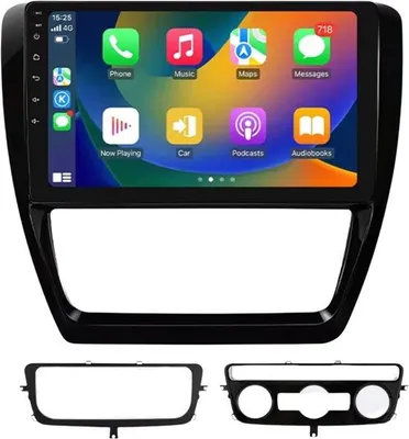 Obrázok produktu pre Autorádio s Bluetooth a CarPlay pre Volkswagen VW Jetta 6 (2011–2018) – Kompatibilné s Apple a Android – Stereo systém – Navigačný systém – 2 GB RAM, 32 GB interná pamäť
