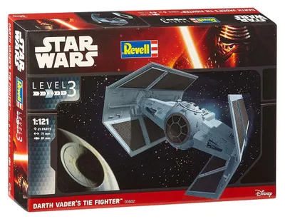 Produktbild von Revell Modellbausatz Star Wars Darth Vaders TIE Fighter, Raumschiff, 21 Teile, 03602