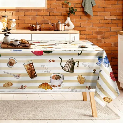 Obrázek produktu pro Obdélníková ubrus, 140 x 180 cm, polyester, vhodná pro praní