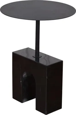 Produktbild von FURNLUX Beistelltisch Modig Schwarz 40cm / Hauptfarbe: Schwarz / Abmessungen: 40 x 54 x 40 cm