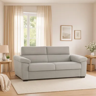 Immagine prodotto di Seui - Divano Letto 2 Posti, 185x95 cm Beige, Sfoderabile Italy