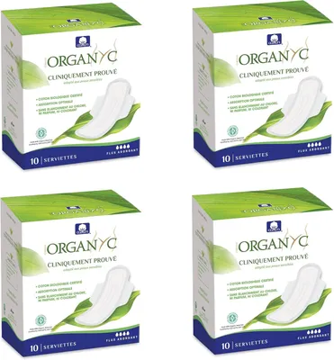 Produktbild von Nachtbinden mit Flügeln, 100% Baumwolle, 40 Stück, Damenhygiene
