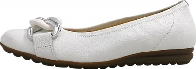 Image de Gabor Comfort : chaussures de sport pour femmes, ballerines, couleur blanche, style décontracté