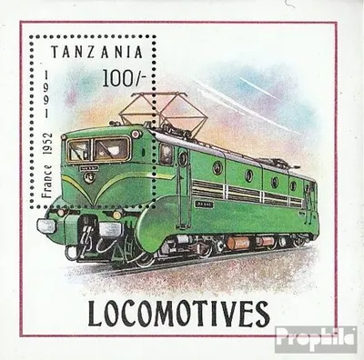 Produktbild von Briefmarken Tansania 1991 Mi Block165 (kompl.Ausg.) postfrisch Lokomotiven und Triebwagen
