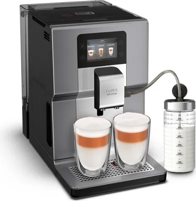 Zdjęcie produktu dla Krups Intuition Experience+ EA875E10, Ekspres do espresso, 3 l, Kawa mielona, Wbudowany młynek, 1450 W, Szary