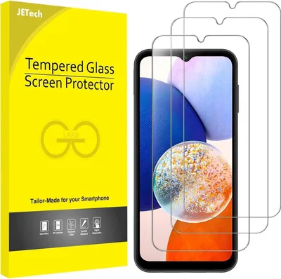 Zdjęcie produktu dla Folia ochronna JETech Samsung Galaxy A14 9H ze szkła pancernego, 3-pak