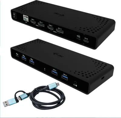 Obrázok produktu pre i-tec CADUA4KDOCKPDB, Kábel, USB 3.2 Gen 1 (3.1 Gen 1) Type-C, 85 W, 10,100,1000 Mbit/s, Čierna, 5 Gbit/s