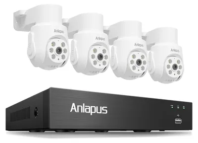 Image de Caméra de surveillance PTZ dôme - Résolution 5MP 2K - Filaire - Blanche - Pour intérieur et extérieur