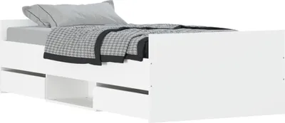Image de Cadre de lit sans matelas blanc 90x190 cm