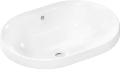 Immagine prodotto di hansgrohe Xuniva U lavabo encastré, SmartClean, avec trop-plein, sans trou pour robinet, 550x400mm, blanc, 61062450, 61062450