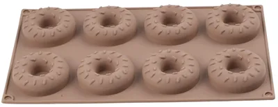Produktbild von Silikonbackform für 8 Donuts und Pączki