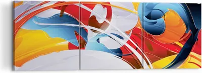 Produktbild von Bild auf Leinwand - Leinwandbild - Abstraktion modern - 120x40cm - Wand Bild - Wanddeko - Leinwanddruck - Bilder - Kunstdruck - Wanddekoration - Leinwand bilder - Wandkunst - CA120x40-3529