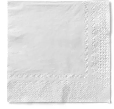 Immagine prodotto di Tovagliolo in carta GMI, a 3 veli, 33 x 33 cm, piegato a 1/4, 100 pezzi: bianco