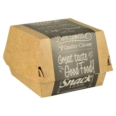Produktbild von 50x PAPSTAR 'pure' Burgerboxen aus Pappe  10 x 10 cm 'Good Food' klein
