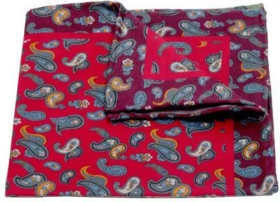 Produktbild von Einstecktuch Paisley Muster Rot für Herren
