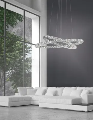 Produktbild von Nova Luce CELINE LED Pendelleuchte Chrom 50W Neutralweiss 85x42x120cm 7403002
