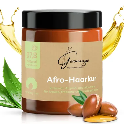 Produktbild von Haarkur mit Arganöl und Aloe Vera für lockiges Haar