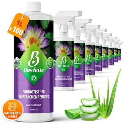 Produktbild von Baviette Oberflächenreiniger Konzentrat 1 Liter – mit Mikroorganismen für Haushalte mit Kindern & Haustieren