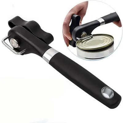 Produktbild von Sicherheits Dosenöffner Edelstahl Seitenschneidender Can Opener mit Glattem Rand Ergonomischer Rutschfester Griff
