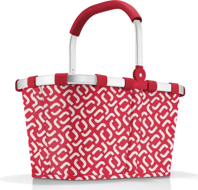 Zdjęcie produktu dla Reisenthel Carrybag, Koszyk na zakupy, Czerwony, Biały, Aluminium, Poliester, Wzór, 20 l, 480 mm