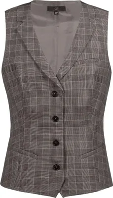 Produktbild von Greiff GASTRO MODA Damen Kellner-Weste Regular-Fit Glencheck Rot L