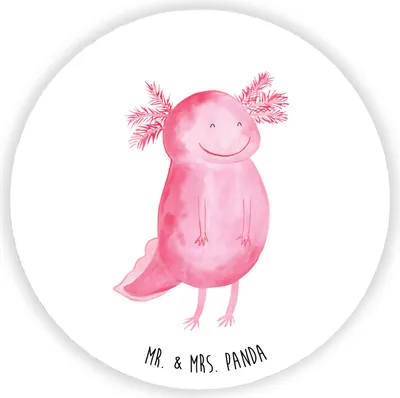 Produktbild von Mr. & Mrs. Panda Kühlschrankmagnet Axolotl Glücklich - Weiß - Geschenk, whiteboardmagnet, Schwanzlurch, Lurch, Lebensfroh, gut Gelaunt, Notizhalter, magnet, pinnwand