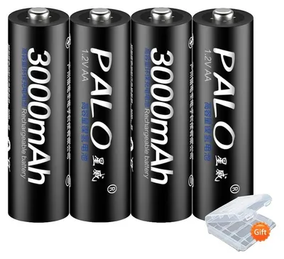 Image de Batterie rechargeable, capacité de 3000 mAh, compatibilité étendue, lot de 4 piles AA