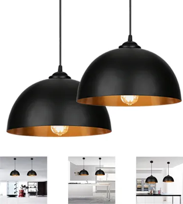 Produktbild von Jopassy 2x Pendelleuchte Lampenschirm ohne Birne Hängelampe Licht Industrial Industrie