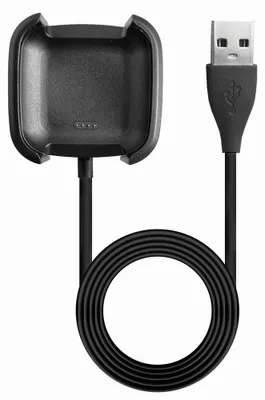 Produktbild von 100 cm USB-Ladekabel für Fitbit Versa 2 Smartwatch mit Kompatibilität zur Steckdose