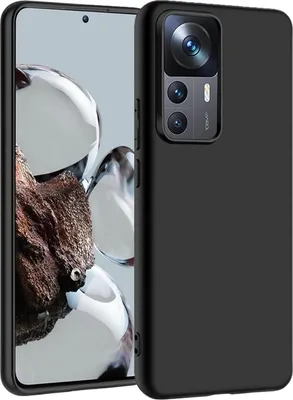 Produktbild von Conie TPU Schutzhülle für Xiaomi 12T / 12T Pro Tasche Case Cover Bumper Silikon Hülle in Schwarz matt