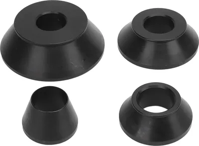 Obrázek produktu pro Sada vyvažovacích kuželů na kola Kov Vysoce pevný Zlepšení bezpečnosti jízdy pro 38mm hřídele -SUV - nákladní auto - karavan s otvory v náboji Černá barva