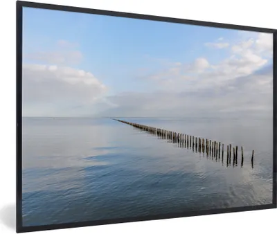 Produktbild von MuchoWow® Gerahmtes Poster Nordsee - Wolken - Wasser 30x20 cm - Poster mit Schwarzem Bilderrahmen Wandposter Rahmen Foto Bilder - Kunstdruck - Bild-Poster