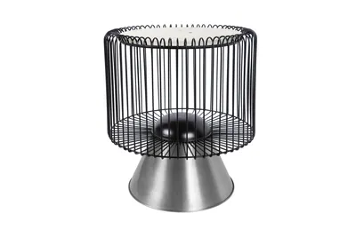 Produktbild von Beistelltisch Natassia 100 Weiß / Schwarz / Silber
